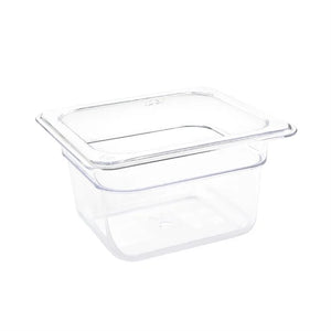 Vogue Polycarbonate 1/6 Gastronorm Container Clear