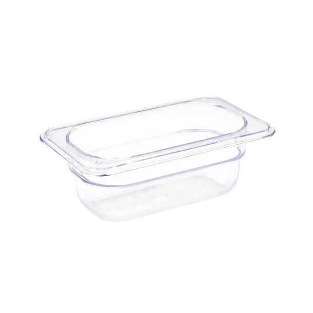 Vogue Polycarbonate 1/9 Gastronorm Container Clear