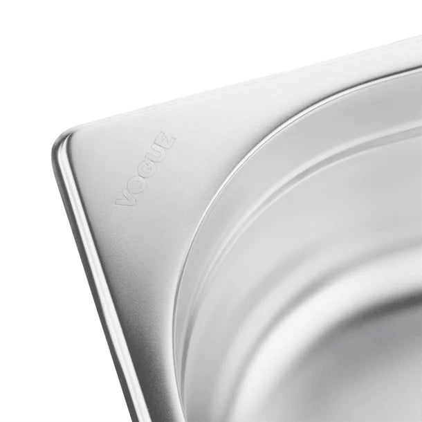 Vogue K928 Stainless Steel 1/2 Gastronorm Tray 100mm