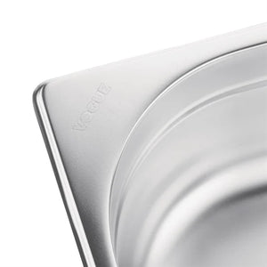 Vogue K928 Stainless Steel 1/2 Gastronorm Tray 100mm