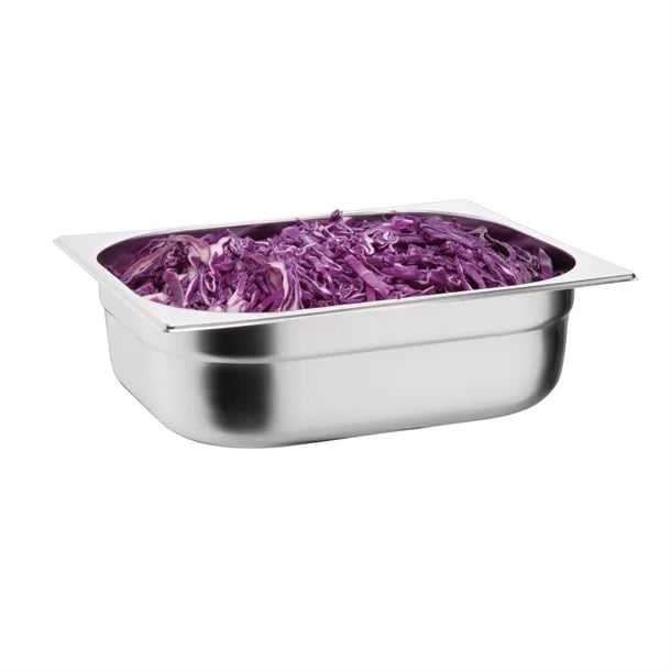 Vogue K928 Stainless Steel 1/2 Gastronorm Tray 100mm