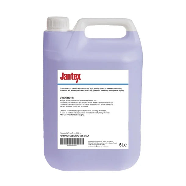 Jantex Glasswasher Rinse Aid Concentrate 5 Ltr