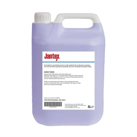 Jantex Glasswasher Rinse Aid Concentrate 5 Ltr