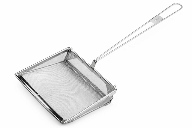 Chefset 80 mesh square skimmer stainless steel for fish chip fryer