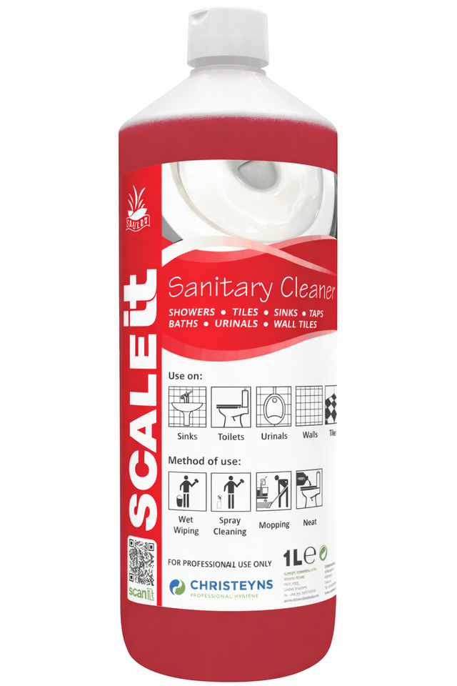 Shining clean toilet bowl after limescale removal