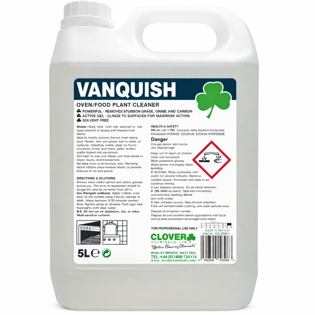 Clover 304 Vanquish Heavy Duty Oven Cleaner 5L professional catering degreaser