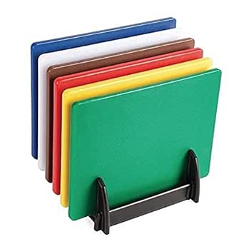 Hygiplas J258 Standard Low Density Chopping Board Set Rack & Wall Chart