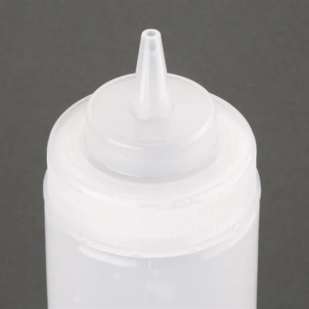 Vogue Clear Wide Neck Squeeze Sauce Bottle