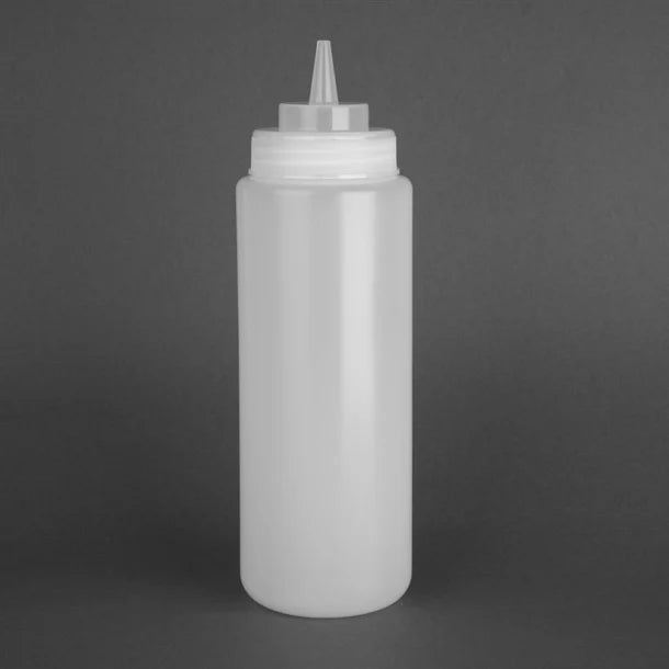 Vogue Clear Wide Neck Squeeze Sauce Bottle