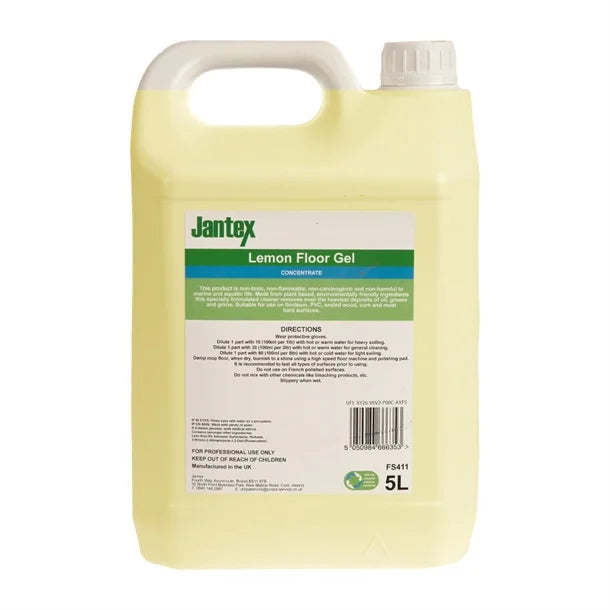 Jantex FS411 Green Lemon Floor Gel Cleaner Concentrate 5 Ltr