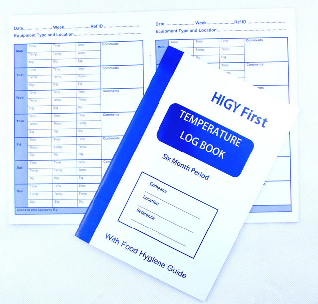 Hygifirst 6 month temperature log book for catering and food safety compliance