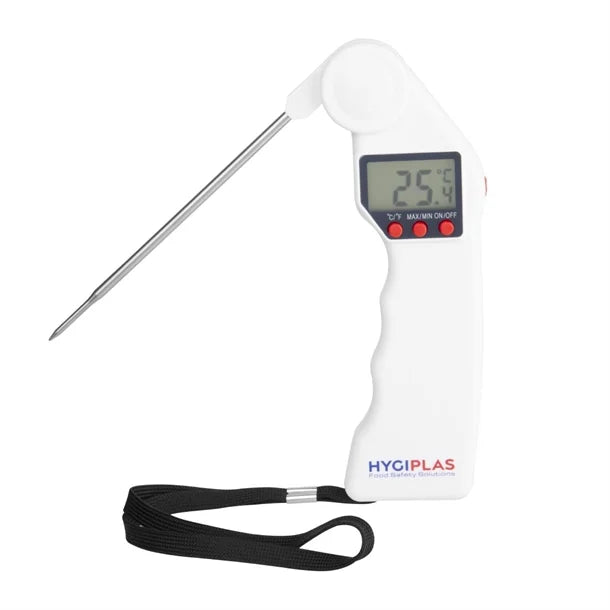 Hygiplas J242 Easytemp white colour coded digital thermometer with foldaway probe