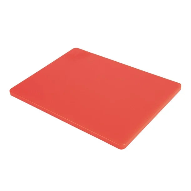 Hygiplas low density red chopping board, 305 x 229 x 12mm, HACCP colour-coded for raw meat (GH794)