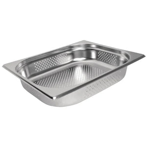 Vogue Stainless Steel Perforated 1/2 Gastronorm Tray