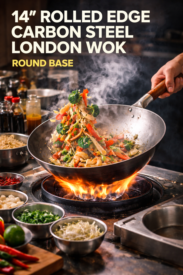 RE14 14 inch traditional chinese carbon steel wok