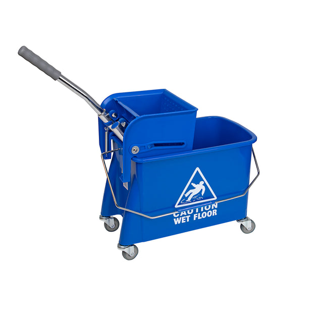 Robert Scott Microspeedy 20L mop bucket and wringer in use cleaning commercial floor