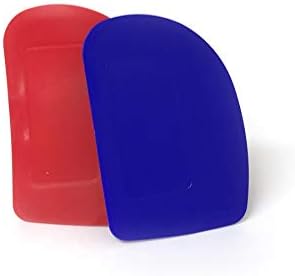 Set of 2 Bowl Scraper(Red and Blue Colour) Size 85 x 120 mm