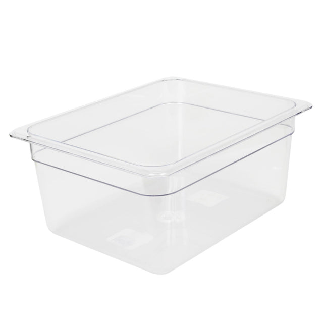 Thunder Group PLPA8126 clear polycarbonate GN 1/2 food pan container, 150mm deep