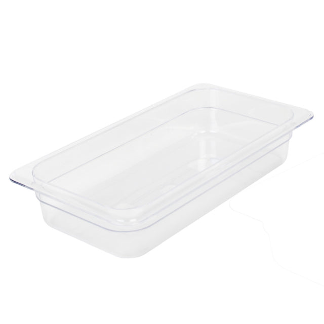 Thunder Group PLPA8132 GN 1/3 clear polycarbonate food pan, 65mm deep