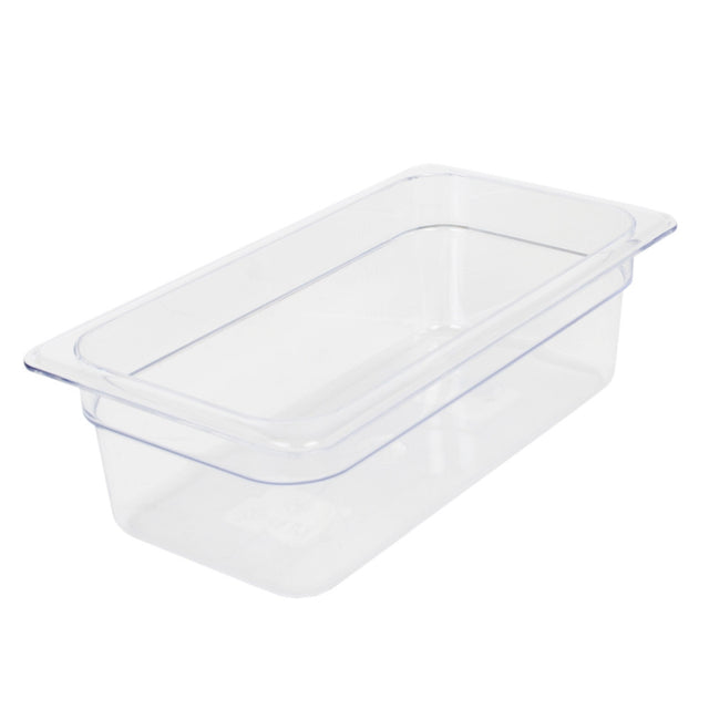 Thunder Group PLPA8134 GN 1/3 clear polycarbonate food pan, 100mm deep