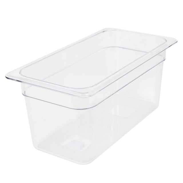 Thunder Group PLPA8136 GN 1/3 clear polycarbonate food pan, 150mm deep