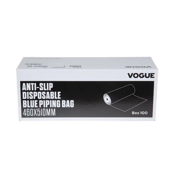 Vogue anti-slip disposable blue piping bags, 100 pack, main product image
