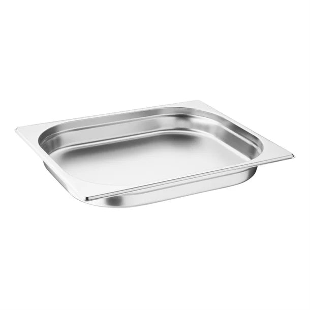Vogue K925 stainless steel 1/2 gastronorm tray 40mm deep for commercial kitchens