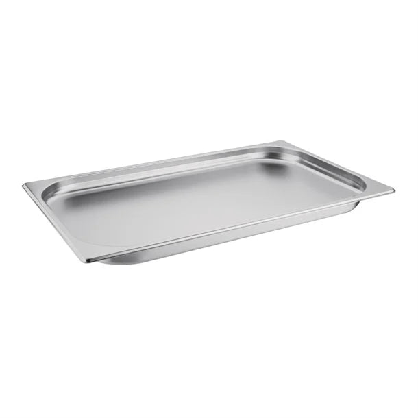 Vogue K998 stainless steel 1/1 Gastronorm tray, 20mm deep
