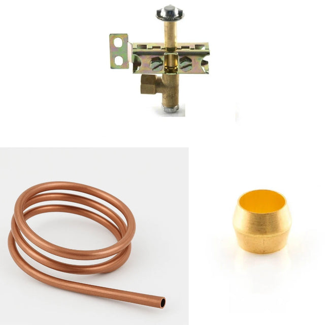 3-way natural gas pilot light for wok cooker with 600mm copper pipe